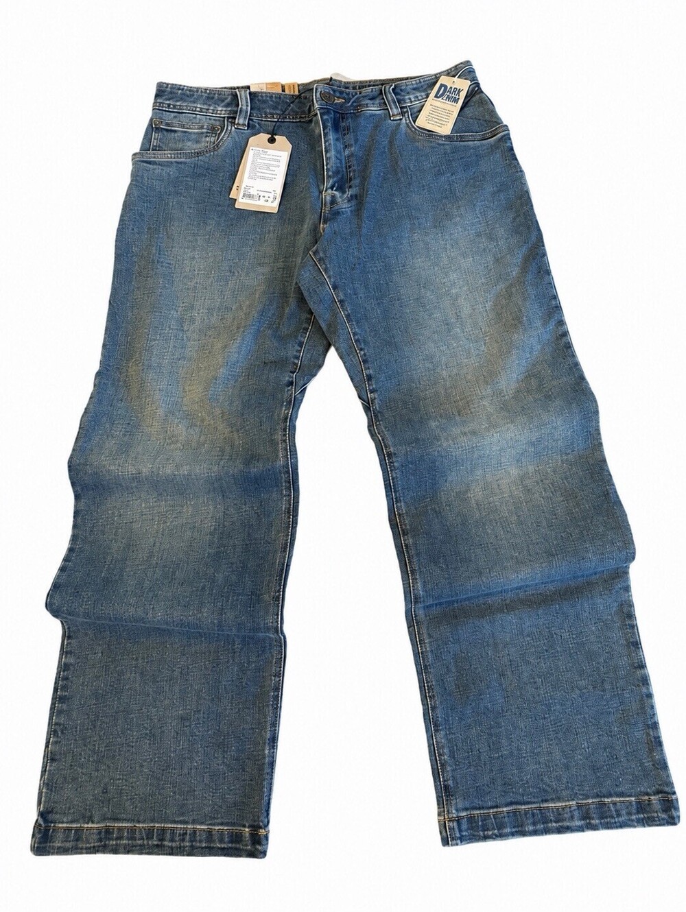 prAna Axiom Jeans Men’s 34x30 Straight Leg Antique Stone Wash NWT Organic